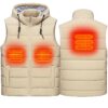 Elektrisch verwarmde Explorer Bodywarmer kleur Khaki, Maat XL incl. 20.000 mAh Powerbank.