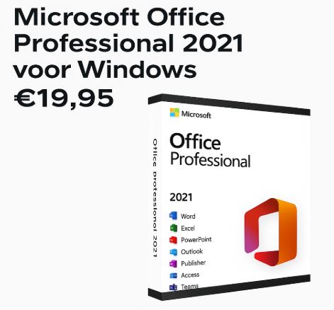 OFFICE 2021 Professional Plus / 1PC cd key met LEVENSLANGE activatie